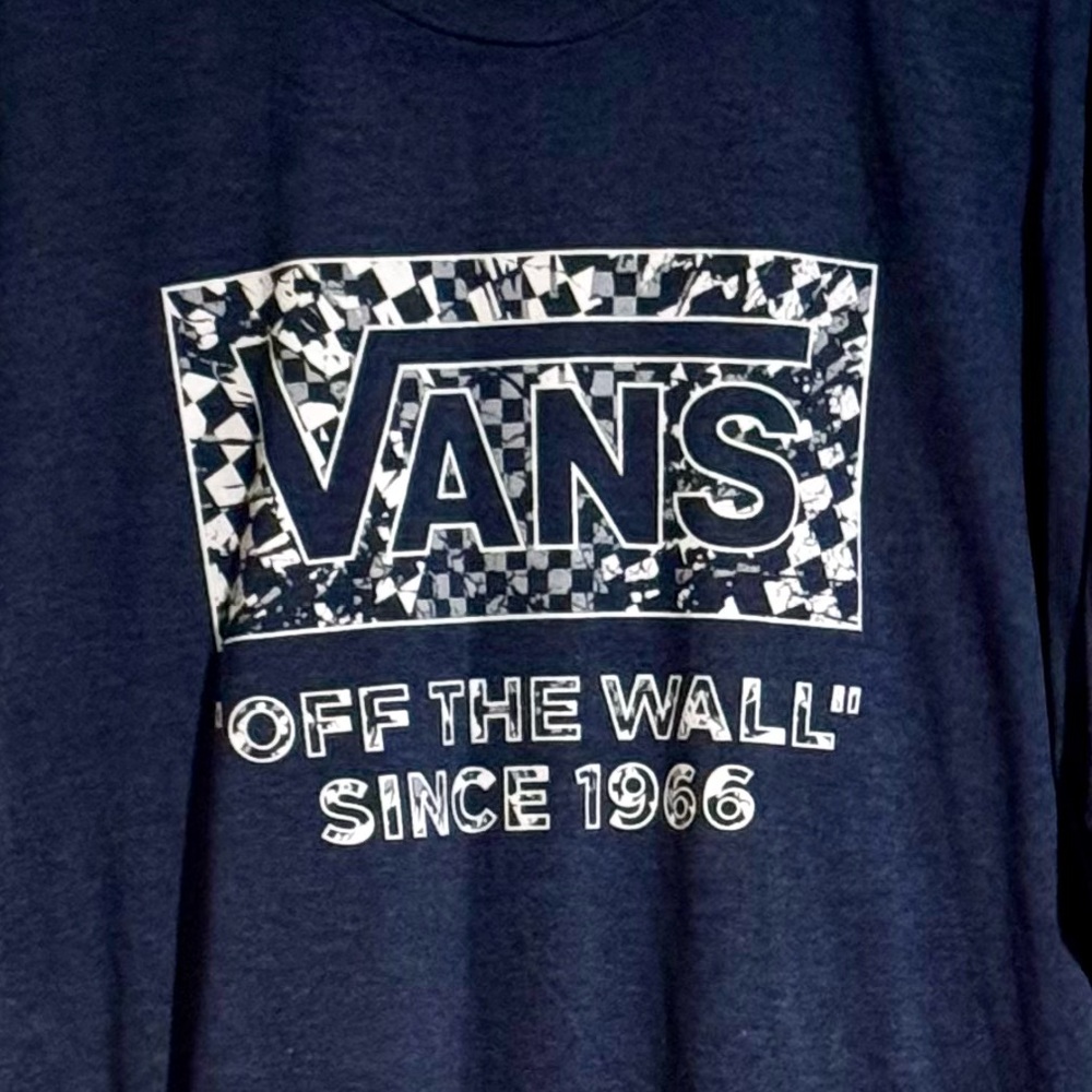 Vans Off The Wall Since 1966 Men's Blue Short Sleeve Tee Shirt‎